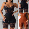 Sheer Eyelash Lace Strappy Jumpsuit for Night Out